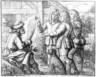 Der alte Mann und seine Söhne, Illustration aus 