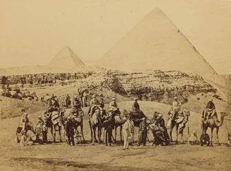 Gîzeh - Die Abreise von H.R.H. dem Prinzen von Wales und Suite von den Pyramiden