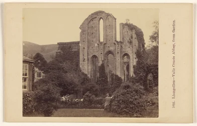 Llangollen - Valle Crucis Abbey, vom Garten.