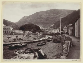 Lynmouth, das Dorf vom Kai aus, 1860-94