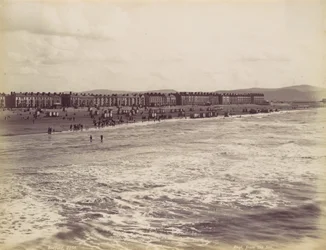 Rhyl, vom Meer aus, 1870er