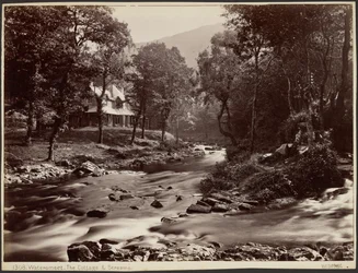Watersmeet, das Cottage und die Bäche