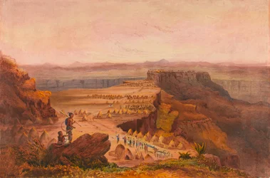 Magdala, Blick von Selassie, mit Blick auf das Lager der Armee von König Theodor auf dem Plateau von Salamji, Abessinien