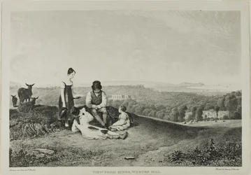 Blick von Kings, Weston Hill, aus Drei Ansichten, die die Landschaft von Bristol und ihre Umgebung illustrieren