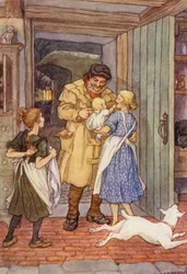 Illustration für Die Grille auf dem Herd von Charles Dickens