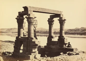 "Ägypten und Palästina": Ruinen des Tempels von Wady Kardassy, Nubien