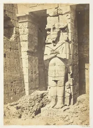 Osiride-Säulen in Medinet-Haboo, ca. 1857