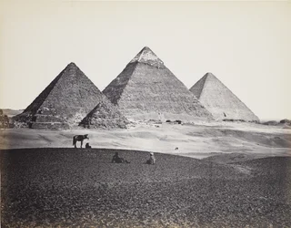 Die Pyramiden von Gizeh (von Südwesten)