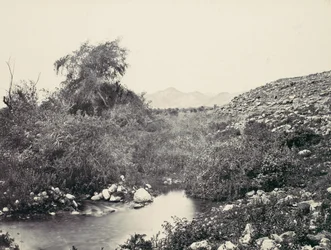 Der Brunnen von Jericho und wahrscheinlicher Standort der Stadt