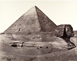 Die Große Pyramide und die Große Sphinx