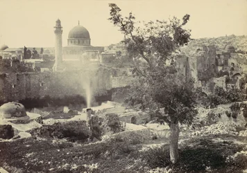 Die Moschee von Omar, Jerusalem, 1857