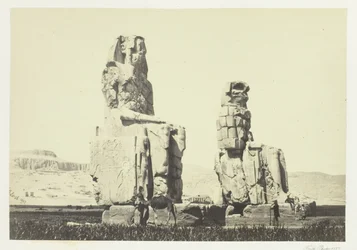 Die Statuen von Memnon, Ebene von Theben