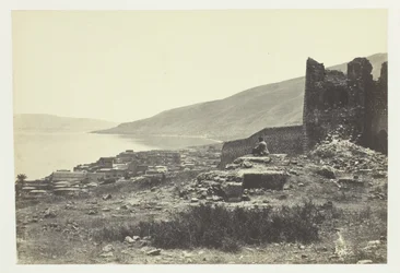 Die Stadt und der See von Tiberias, vom Norden