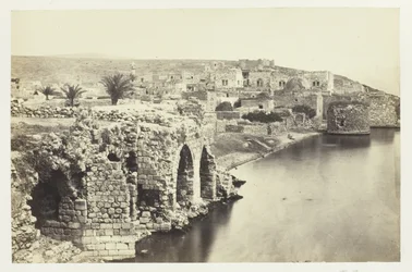 Die Stadt und der See von Tiberius, vom Süden
