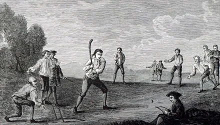 Cricket, nach dem Gemälde von Francis Hayman (1708-1776).
