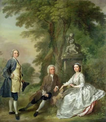 Jonathan Tyers (gest. 1767) und seine Tochter Elizabeth und ihr Ehemann John Wood, ca. 1750-52