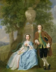 Porträt von George und Margaret Rogers, ca. 1748-50