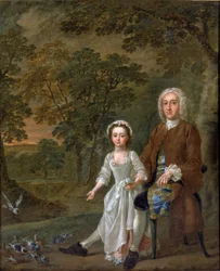 William Ellis und seine Tochter Elizabeth, ca. 1745