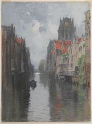 Hinter der Groote Kerk, Dordrecht, ca. 1880er