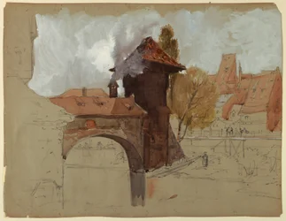Studie von Brücke und Kanal