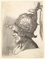 Helmtragender Kopf, 1662-78