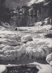 Penninische Alpen: Gefrorener Bach