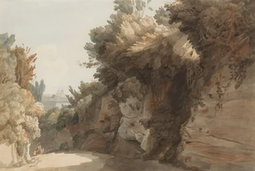 Ein Blick in der Nähe des Arco Scuro, Blick auf die Villa Medici, Rom, 1785