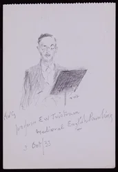 Porträt von Professor EW Tristram