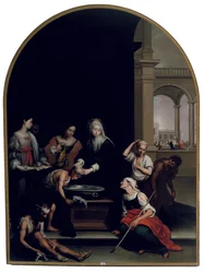 Die Barmherzigkeit der Heiligen Isabel von Ungarn, nach Murillo