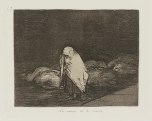 Die Betten des Todes, Platte 62 aus der Serie Los desastres de la guerra (Die Schrecken des Krieges)