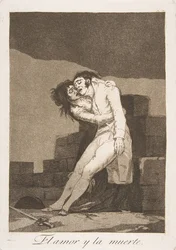 Platte 10 aus Los Caprichos: Liebe und Tod El amor y la muerte, 1799