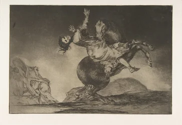 Tafel 10 aus den Disparates: Der Pferdeentführer, ca. 1816-23, veröffentlicht 1864.