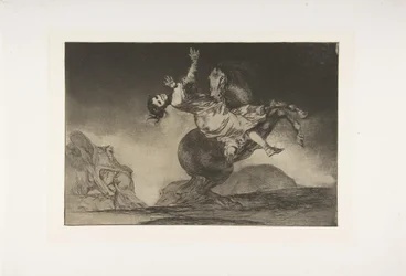 Tafel 10 aus den Disparates: Der Pferdeentführer, ca. 1816-23, veröffentlicht 1864.