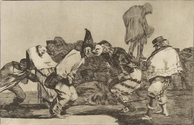 Tafel 14 aus den Disparates: Karnevalsnarrheit