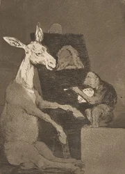 Platte 41 aus Los Caprichos: Weder mehr noch weniger Ni mas ni menos, 1799