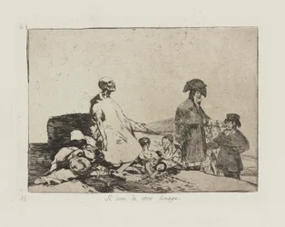 Si son de otro linage. (Vielleicht sind sie von einer anderen Rasse.), pl. 61 aus der Serie Los desastres de la guerra (Die Schrecken des Krieges)