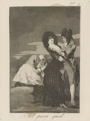 Tal para qual. (Two of a Kind.), pl. 5 from the series Los caprichos