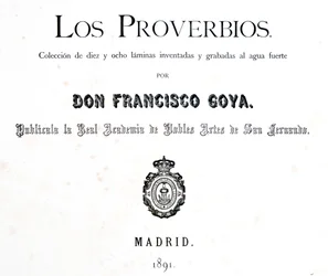 Titelseite von Los Proverbios oder Sprichwörter, 1819-1823