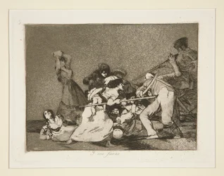 Und sie sind wie wilde Bestien, Platte 5 aus Los desastres de la guerra (Die Schrecken des Krieges)