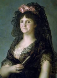 Porträt der Maria Lusia mit Mantilla (Detail)