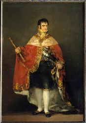 Porträt von König Ferdinand VII. (1784-1833) im königlichen Kostüm. Gemälde von Francisco de Goya y Lucientes (1746-1828). Um 1815. Madrid, Museo del Prado