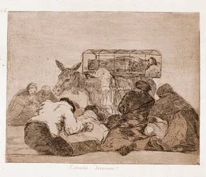 Die Schrecken des Krieges: Seltsame Hingabe (Radierung nach der Vorzeichnung)