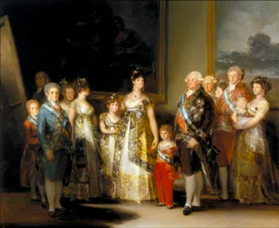 Der König und die Königin von Spanien, Karl IV. und Maria Luisa, mit ihrer Familie