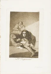 Der Schamhafte, Platte 54 aus Los Caprichos