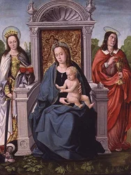 Madonna mit Kind, St. Katharina und St. Johannes der Evangelist, ca. 1530-40