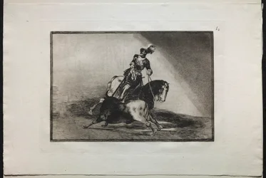 Stierkämpfe: Karl V. spießt einen Stier auf, 1876