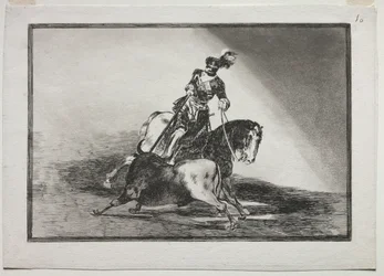 Karl V. spießt einen Stier in der Arena von Valladolid auf, 1815-1816