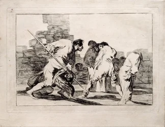 Grausame Torheit aus der Serie Los Disparates Follies, 1815-1819