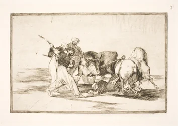 Die Mauren, die sich in Spanien niederließen und den Aberglauben des Korans aufgaben, eigneten sich diese Kunst an, einen Stier auf der Ebene zu jagen und zu spießen