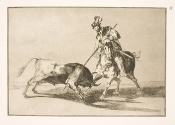 El Cid Campeador spießt einen anderen Stier auf